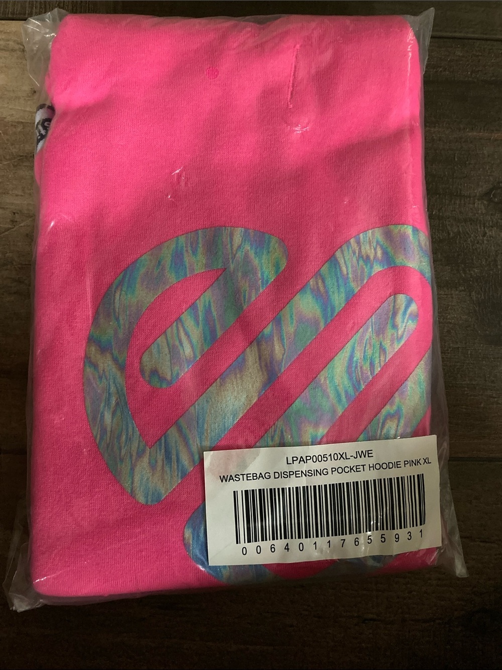 Justice Pink Hoodie with Iridescent Logo